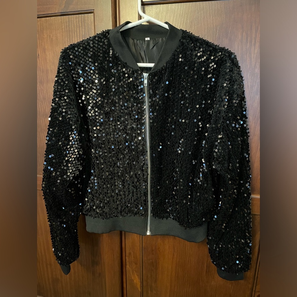 Black Sequin Snake Jacket - Taylor Swift Reputation Themed